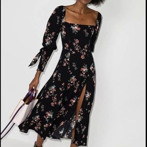 Reformation Aubrey floral-print midi dress size 2